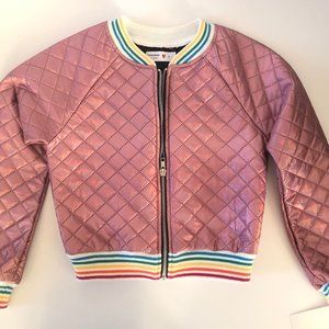 Beautees Big Girls Quilted Bomber Jacket